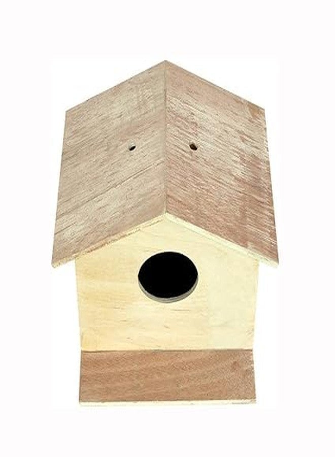 MOMAI TOYS بيت طيور من صنع شركة MOMAI TOYS للعصافير والببغاوات الصغيرة والكناري، مزود بفتحات تهوية وخطاف للتعليق. - Image 3